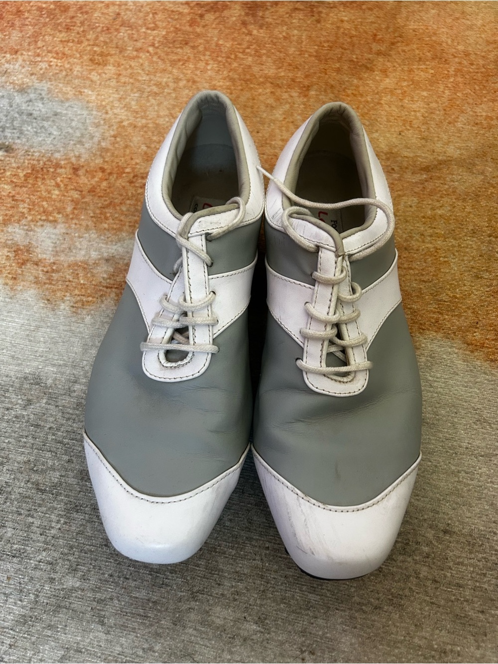 FootJoy Women’s LoPro Collection - Gray and White Lace-Up Golf Shoes